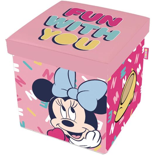Taburete contenedor de Minnie Mouse Disney 30 x 30 x 30 cm