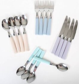 Set 16 cubiertos multicolor Santorini