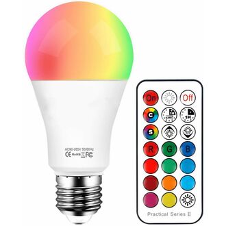 Bombilla Led RGB 3W E27 con mando distancia