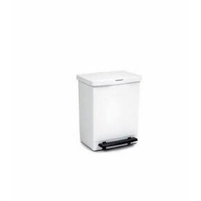 Papelera Cubo basura pedal blanco 52 litros blanco