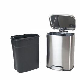 Papelera Cubo basura metalizado pedal 12 Litros