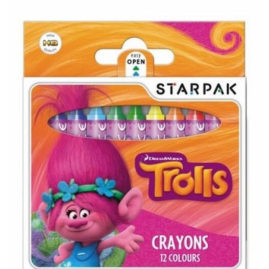 Set 12 ceras colores Trolls