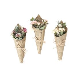 Flores papel periódico Spring 9 x 9 x 2 cm