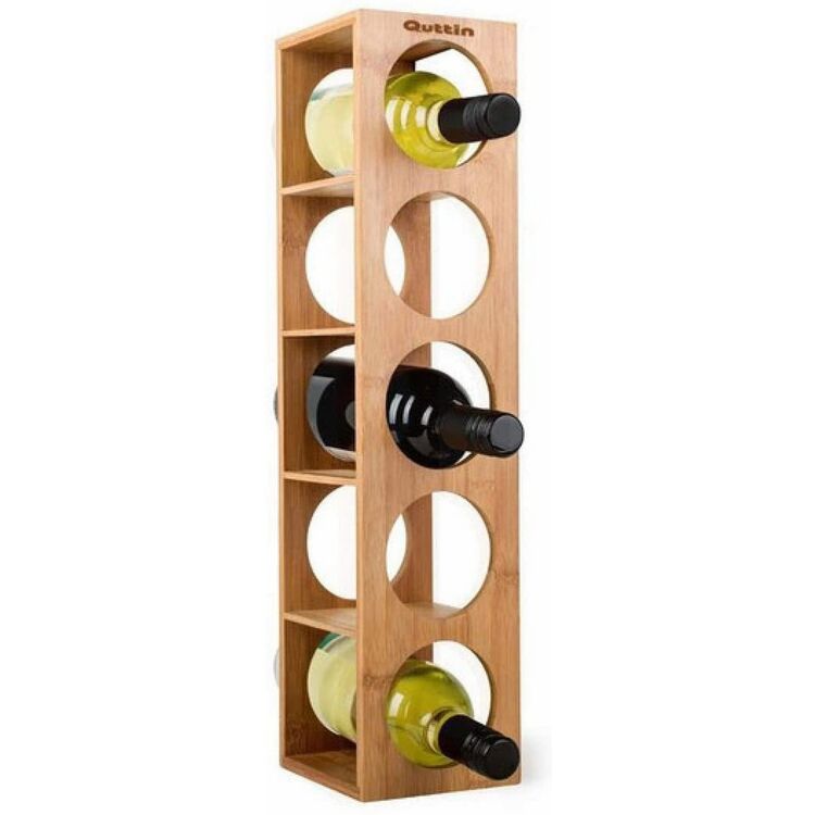 Botellero bambú 5 cavidades Quttin 53 x 14 x 13 cm
