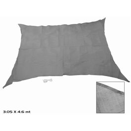 Parasol rectangular poliester gris 3.05 x 4.6 metros