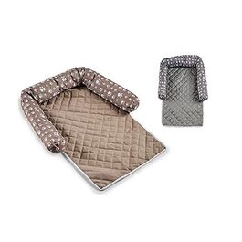 Cuna mascota huellas respaldo 2 colores  89 x 11 x 61 cm