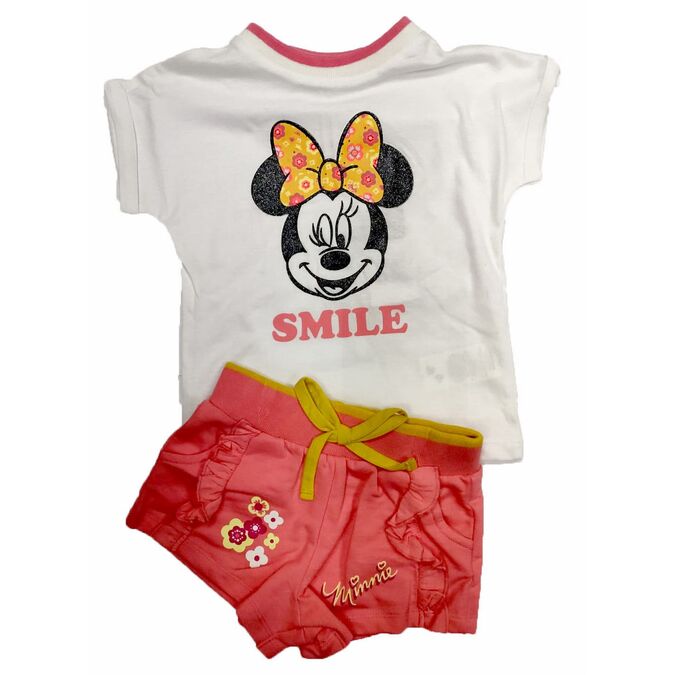 Conjunto verano rojo y blanco Minnie Mouse Disney 3 aos