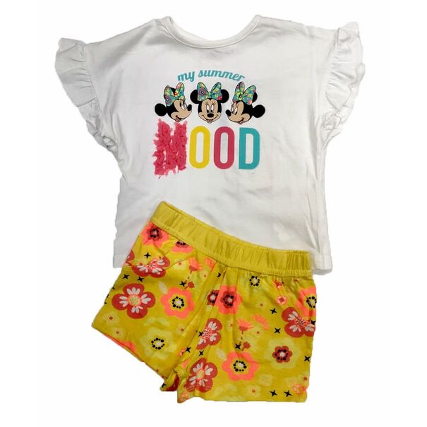 Conjunto verano blanco Minnie Mouse Disney 3 años