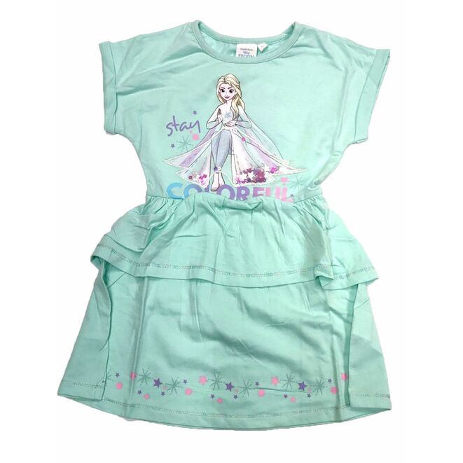 Vestido turquesa Frozen 4 aos