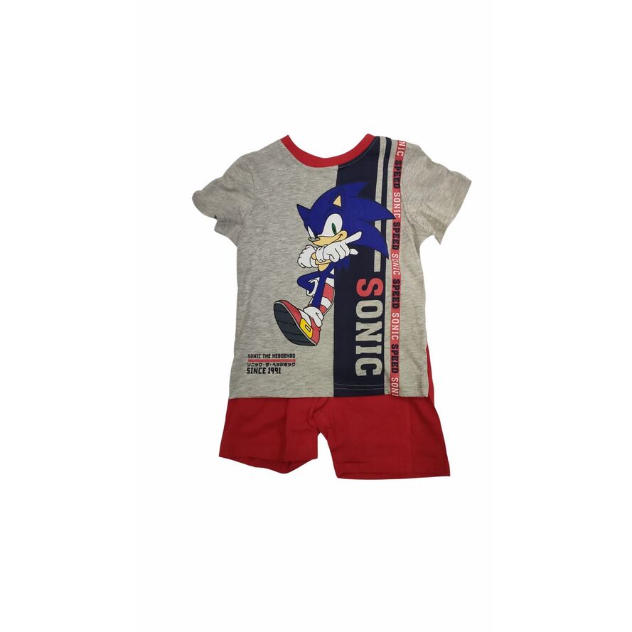 Pijama verano gris Sonic 3 aos