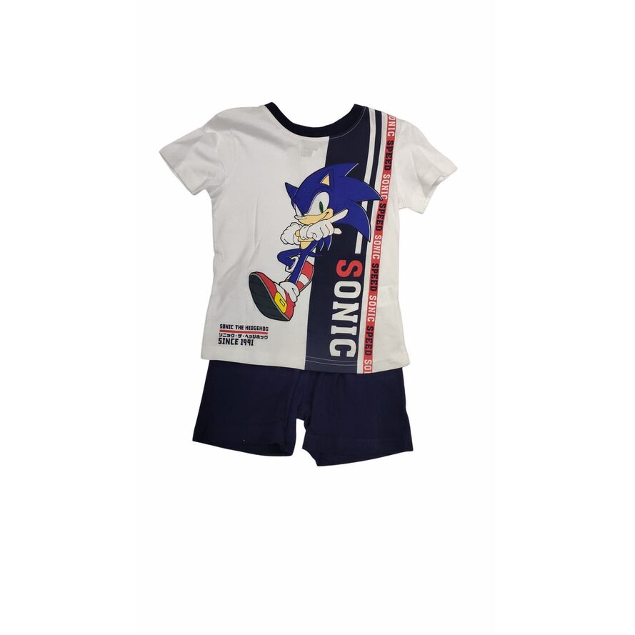 Pijama verano blanco Sonic 3 aos