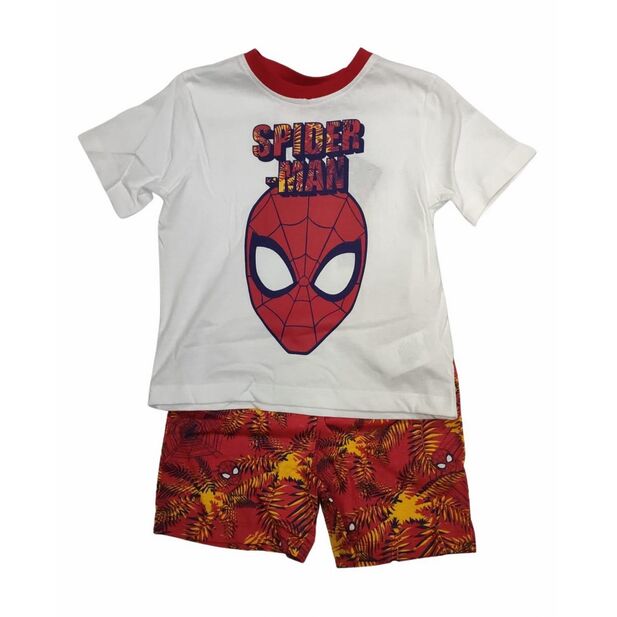 Pijama verano blanco Spiderman Los Vengadores Marvel 3 aos