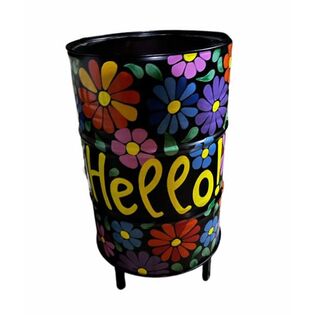 Bidón de Metal Mesa Alta Barril Industrial con Patas y Lacado "Spring" 60 x 60 x 90 cm