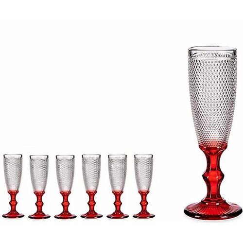 Set 6 copas cristal Cava Rojo 18 cl 20 x 7 x 5.8 cm