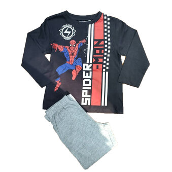 Pijama largo gris oscuro Spiderman Marvel
