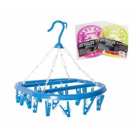 Tendedero ovalado con 20 pinzas 41 x 29 cm