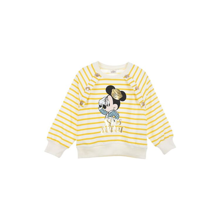 Sudadera Minnie Mouse rayas amarillas 6 años