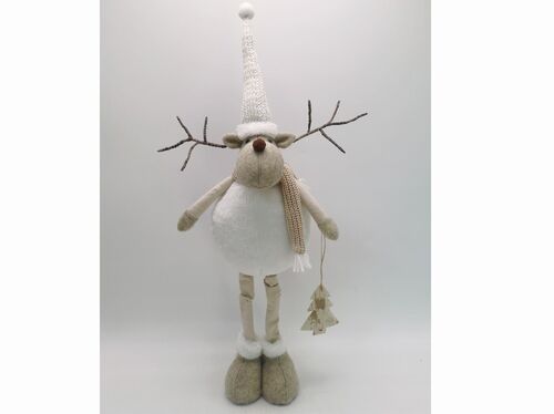 Reno decoración Navidad beige 68 cm