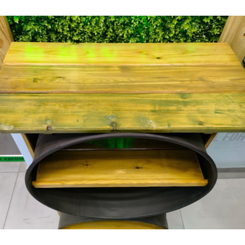 Mueble diseo eventos y barriles con leja personalizable 119 x 35 x 70 cm