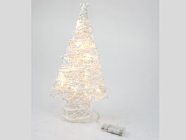 Pino mimbre blanco 40 cm 10 LED