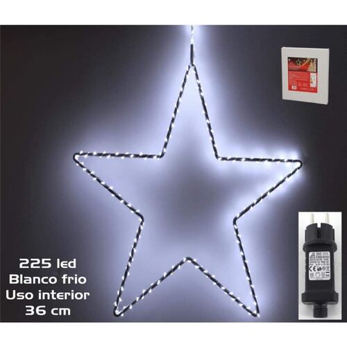 Estrella decoracin Navidad 225 microleds fro interior 36 cm