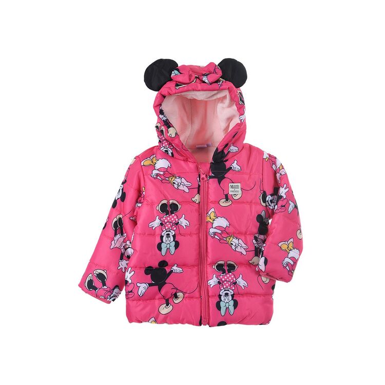 Parka rosa oscuro Minnie Mouse Disney 6 Meses