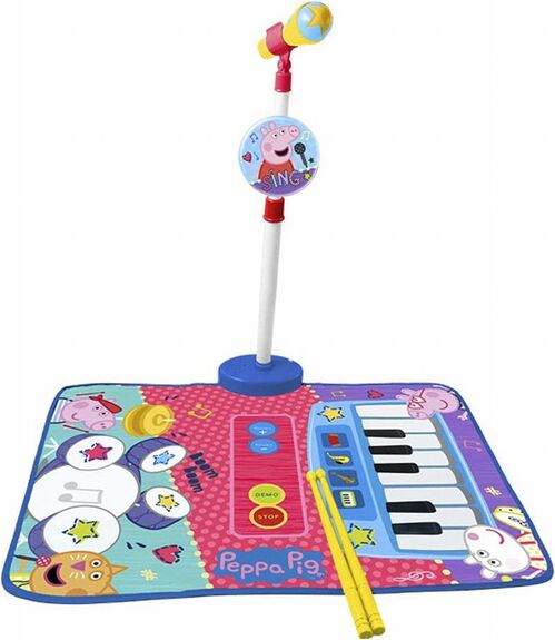 Alfombra batera y piano con micro y soporte Peppa Pig 60 x 35 x 6 cm