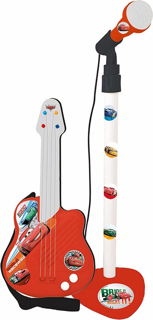 Guitarra con micro Cars 46 x 29 x 6.50 cm