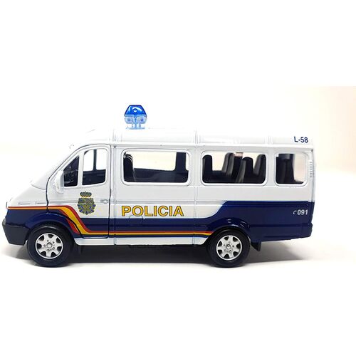 Furgoneta Polica Nacional modelo clsico coleccionista 14 x 7 x 7 cm