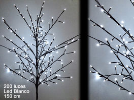 Árbol 200 luces led blancas 60 x 60 x 160 cm