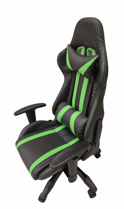 Silla Gaming profesional verde y negra RQ8002