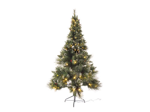 Árbol 150 cm verde 150 led decorado