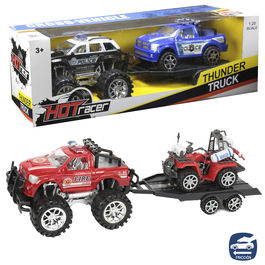 Coche fricción con remolque y coche 50 cm