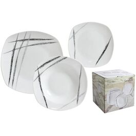 Vajilla Cuadrada "Scratch" 18PCS