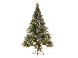 Árbol 210 cm verde 260 led decorado
