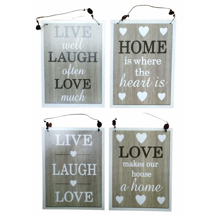 Cartel colgante decoración Frases 20 x 15 cm
