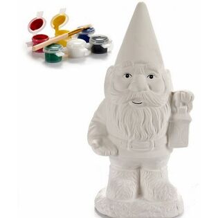Gnomo decorativo cerámica coloreable 14,5 x 11 x 28 cm