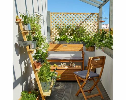 Silla plegable Acacia jardín "Denia" 87 x 40 x 53 cm