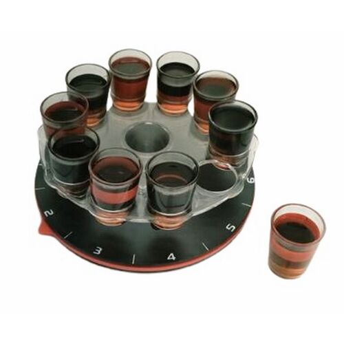 Juego ruleta 10 chupitos 21.5 x 21.5 x 7 cm