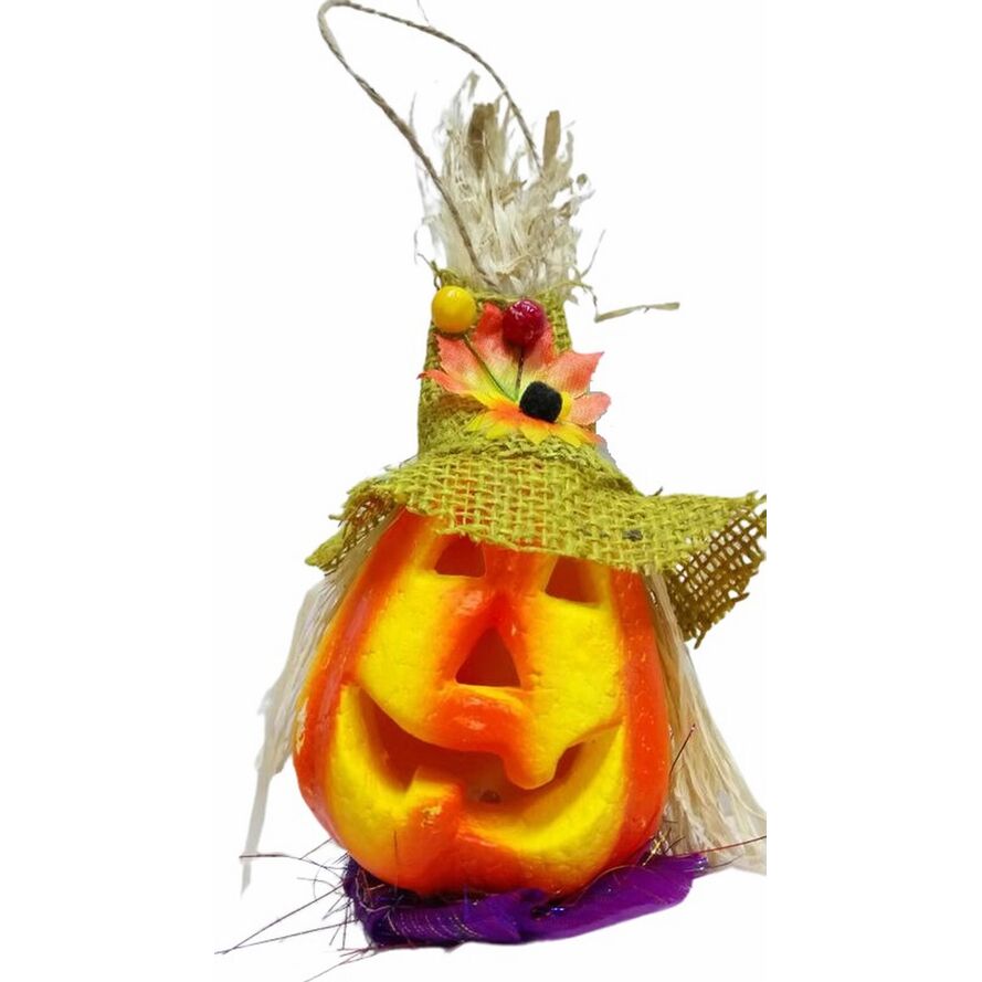 Figura decoracin Halloween Calavaza con luz 20 cm