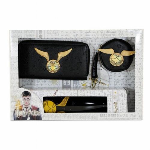 Set billetero botella y monedero Harry Potter "Wings" 35 x 24 x 8 cm