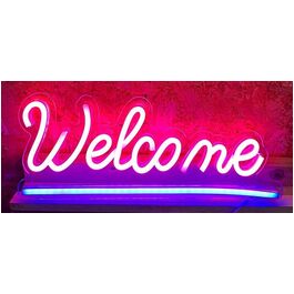 Cartel led decoración "Welcome" 41 x 16 cm