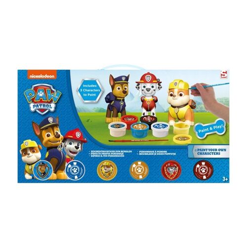 Set pinta figuras La Patrulla Canina 13.5 x 47 x 25.5 cm