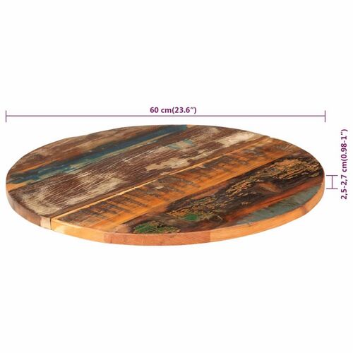 Tablero mesa madera maciza reciclada 60 cm