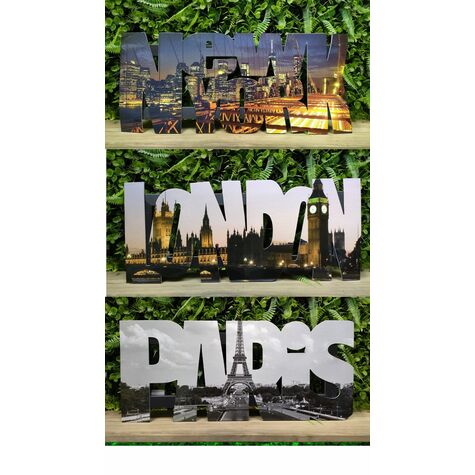 Cartel ciudad "European City" 21.5 x 41.5 cm