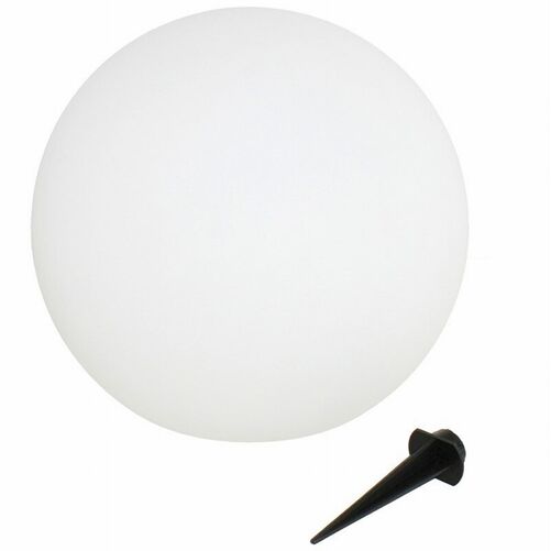 Lámpara bola solar jardín 2 leds RGB 30 cm