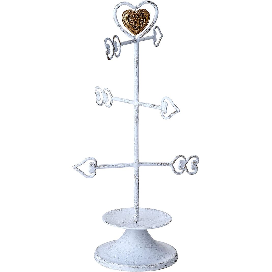 Joyero metal flechas corazón 10 x 15.5 x 31 cm