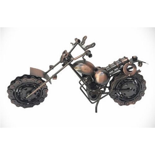 Moto hierro decoracin original Chopper 28 x 8 x 9 cm