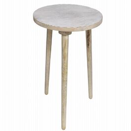 Mesa auxiliar tallada "Waves" 40 x 40 x 44 cm