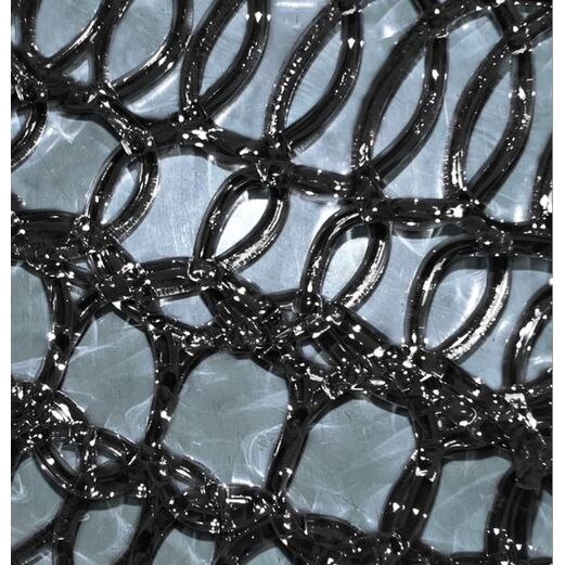 Malla PVC estrecha Purpurina 1 x 10 metros Negro